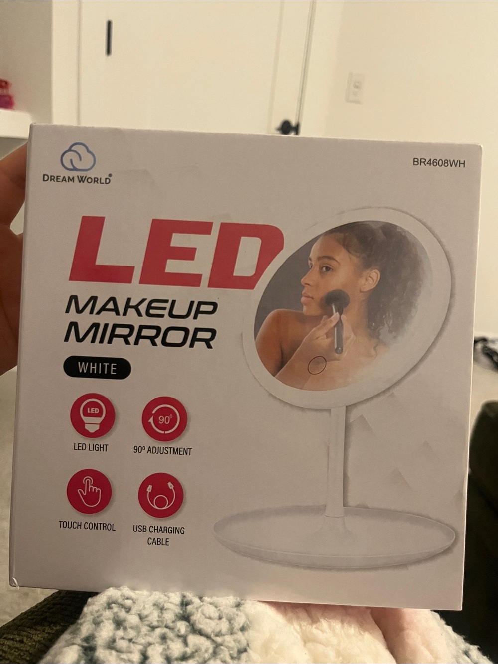 LED Makeup Mirror - White